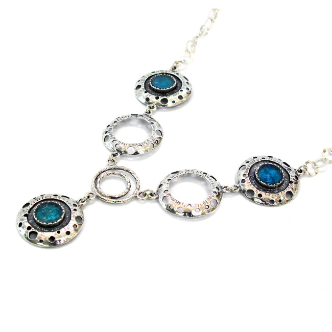 Planets Design Roman Glass Necklace 